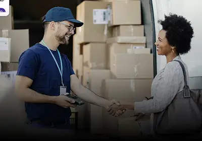 Distribution ERP system with staff handling warehouse logistics