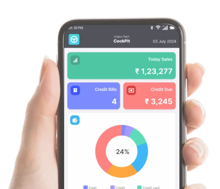 Mobile View – ERP and POS Software Interface for Retail and Distribution Management