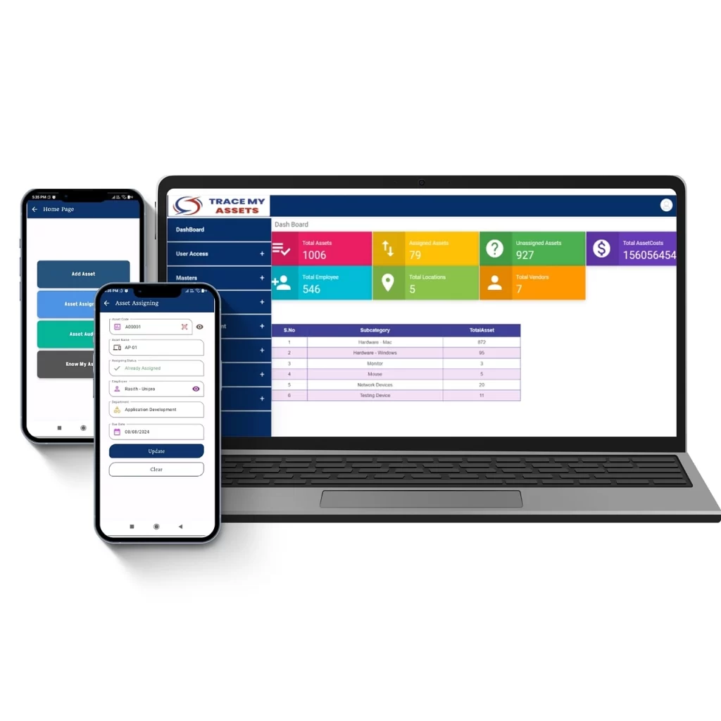 Asset Tracking System Screen